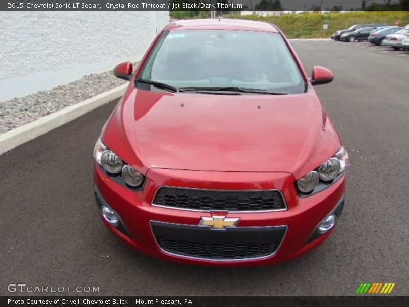 Crystal Red Tintcoat / Jet Black/Dark Titanium 2015 Chevrolet Sonic LT Sedan