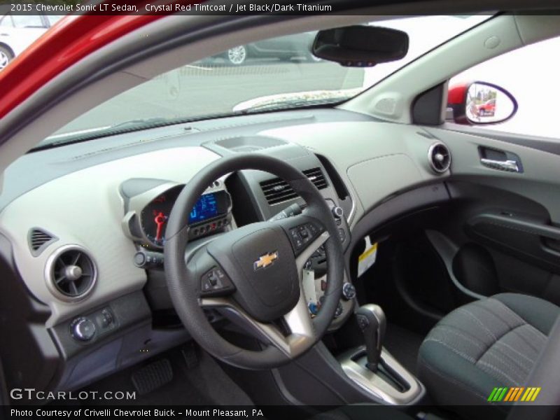 Crystal Red Tintcoat / Jet Black/Dark Titanium 2015 Chevrolet Sonic LT Sedan