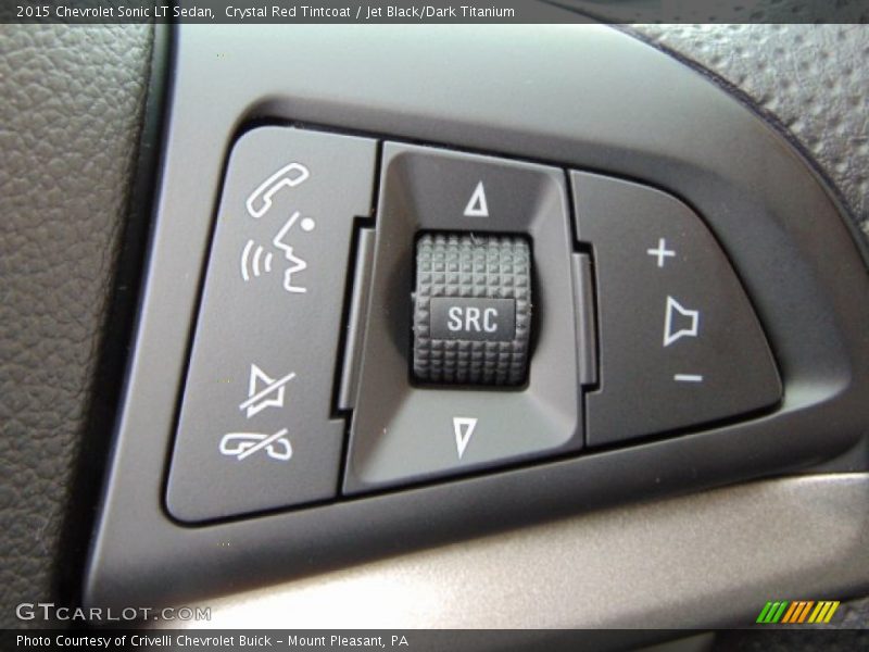 Crystal Red Tintcoat / Jet Black/Dark Titanium 2015 Chevrolet Sonic LT Sedan