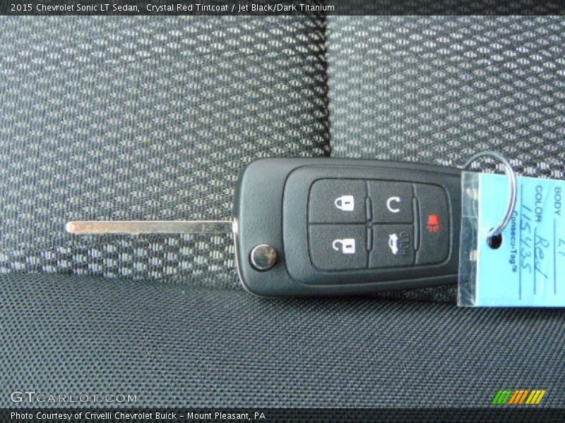 Crystal Red Tintcoat / Jet Black/Dark Titanium 2015 Chevrolet Sonic LT Sedan