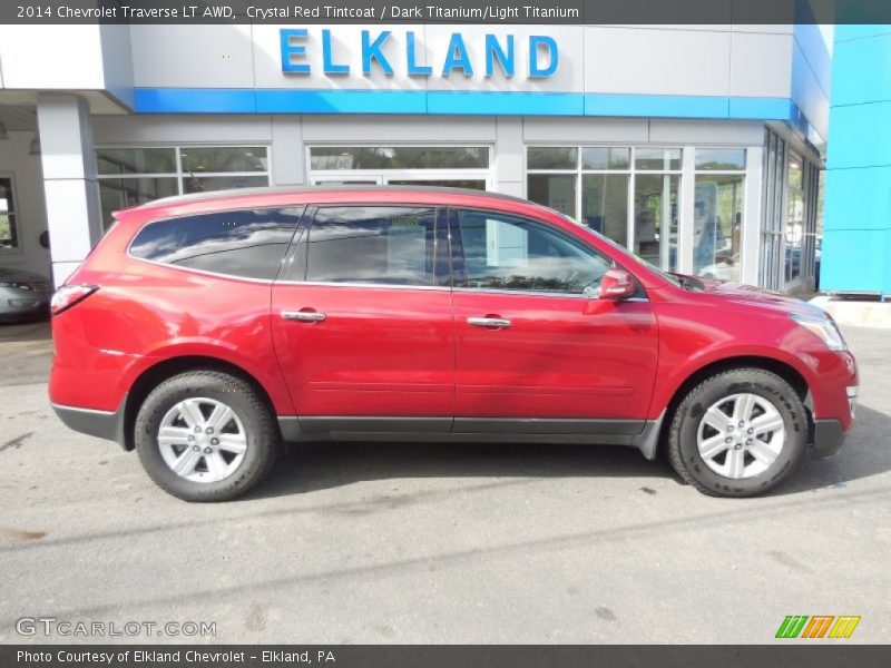 Crystal Red Tintcoat / Dark Titanium/Light Titanium 2014 Chevrolet Traverse LT AWD