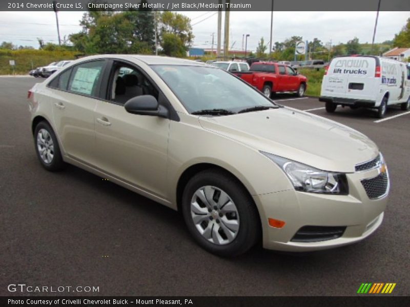 Champagne Silver Metallic / Jet Black/Medium Titanium 2014 Chevrolet Cruze LS