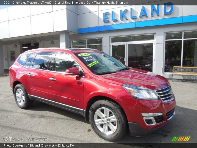 Crystal Red Tintcoat / Dark Titanium/Light Titanium 2014 Chevrolet Traverse LT AWD