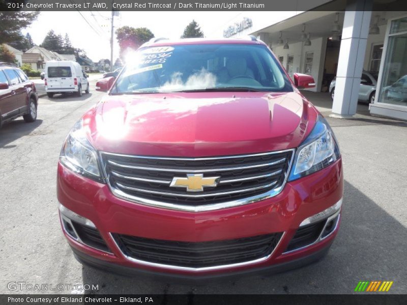 Crystal Red Tintcoat / Dark Titanium/Light Titanium 2014 Chevrolet Traverse LT AWD