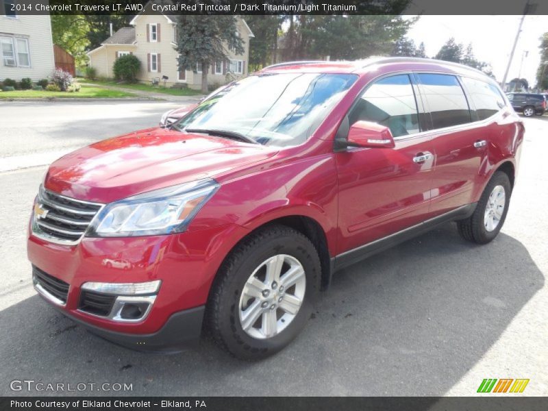 Crystal Red Tintcoat / Dark Titanium/Light Titanium 2014 Chevrolet Traverse LT AWD