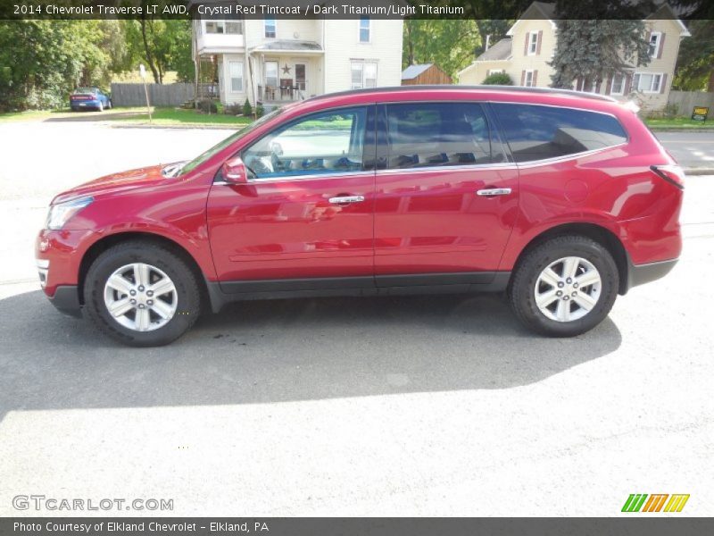 Crystal Red Tintcoat / Dark Titanium/Light Titanium 2014 Chevrolet Traverse LT AWD