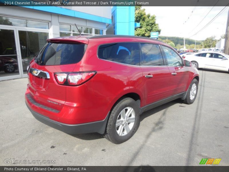 Crystal Red Tintcoat / Dark Titanium/Light Titanium 2014 Chevrolet Traverse LT AWD