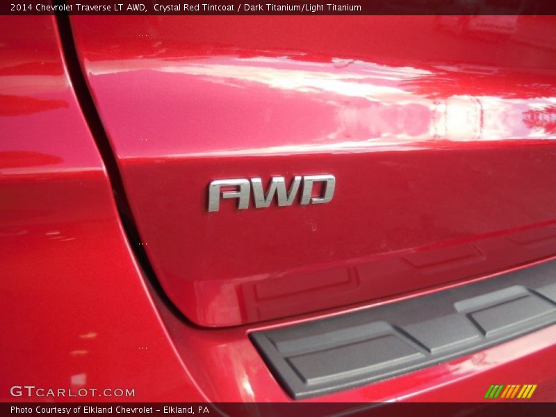 Crystal Red Tintcoat / Dark Titanium/Light Titanium 2014 Chevrolet Traverse LT AWD