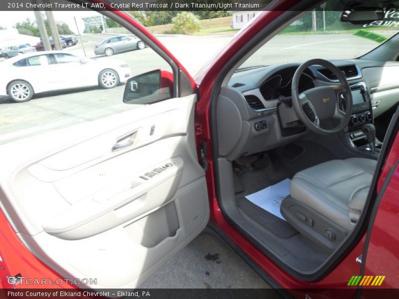 Crystal Red Tintcoat / Dark Titanium/Light Titanium 2014 Chevrolet Traverse LT AWD
