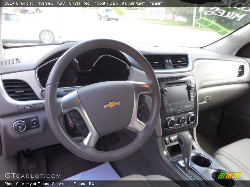 Crystal Red Tintcoat / Dark Titanium/Light Titanium 2014 Chevrolet Traverse LT AWD