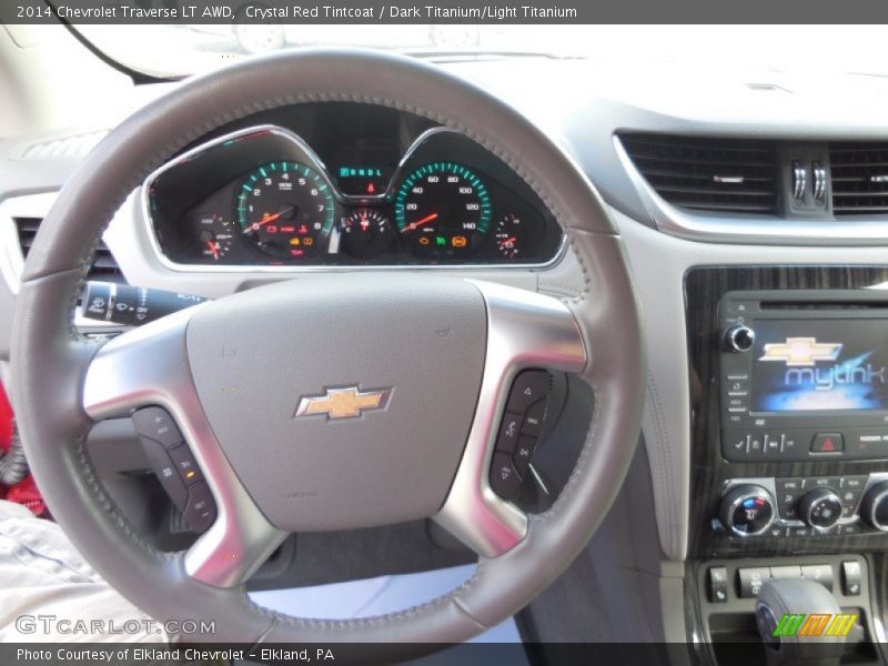 Crystal Red Tintcoat / Dark Titanium/Light Titanium 2014 Chevrolet Traverse LT AWD