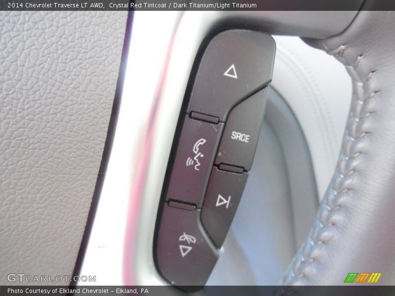 Crystal Red Tintcoat / Dark Titanium/Light Titanium 2014 Chevrolet Traverse LT AWD