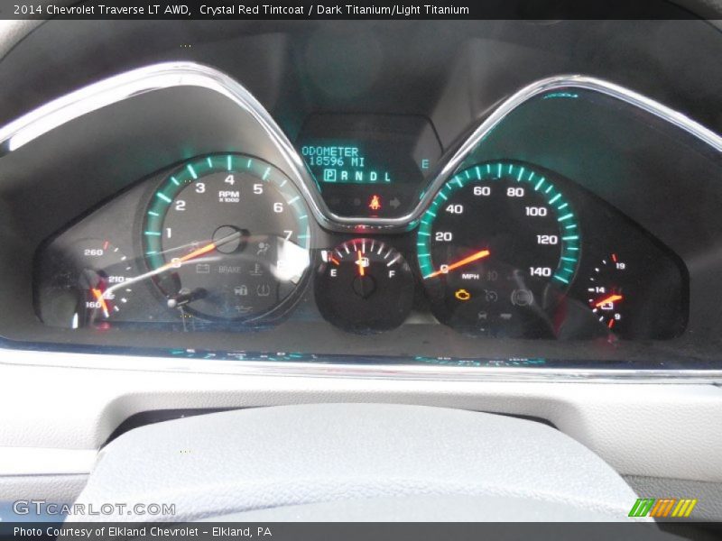 Crystal Red Tintcoat / Dark Titanium/Light Titanium 2014 Chevrolet Traverse LT AWD