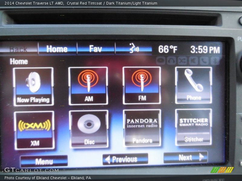 Crystal Red Tintcoat / Dark Titanium/Light Titanium 2014 Chevrolet Traverse LT AWD