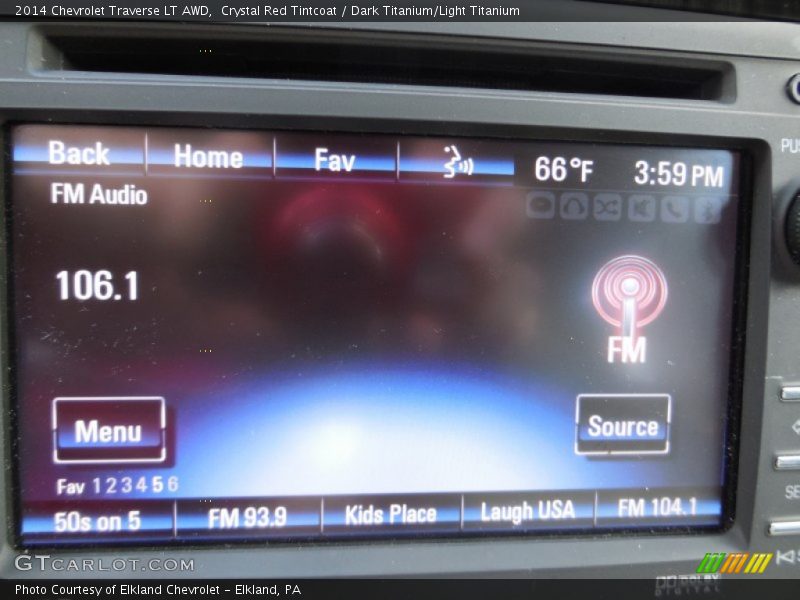 Crystal Red Tintcoat / Dark Titanium/Light Titanium 2014 Chevrolet Traverse LT AWD