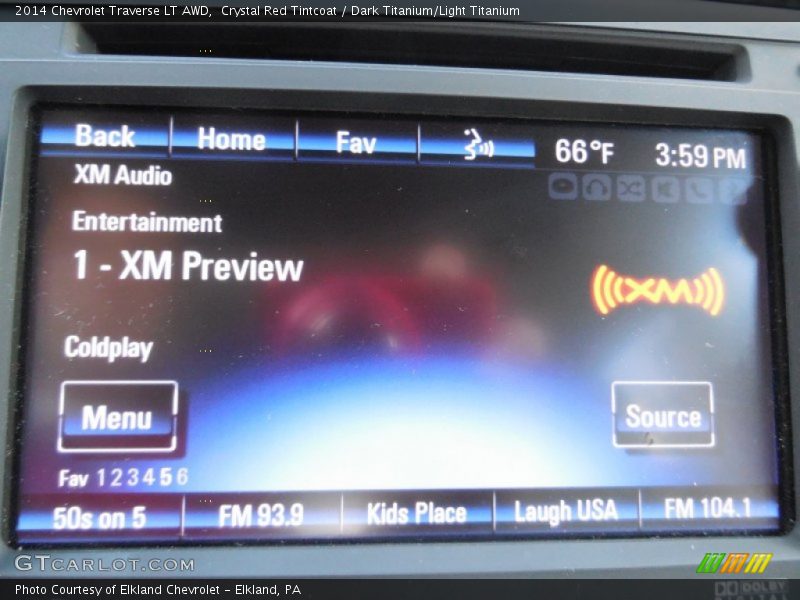 Crystal Red Tintcoat / Dark Titanium/Light Titanium 2014 Chevrolet Traverse LT AWD