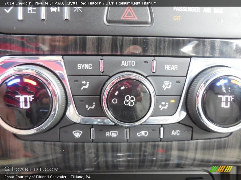 Crystal Red Tintcoat / Dark Titanium/Light Titanium 2014 Chevrolet Traverse LT AWD