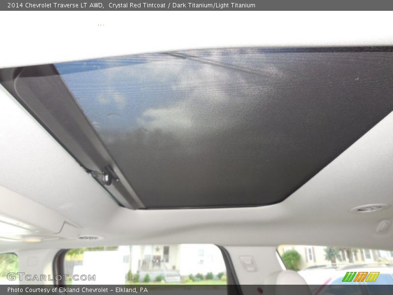 Crystal Red Tintcoat / Dark Titanium/Light Titanium 2014 Chevrolet Traverse LT AWD