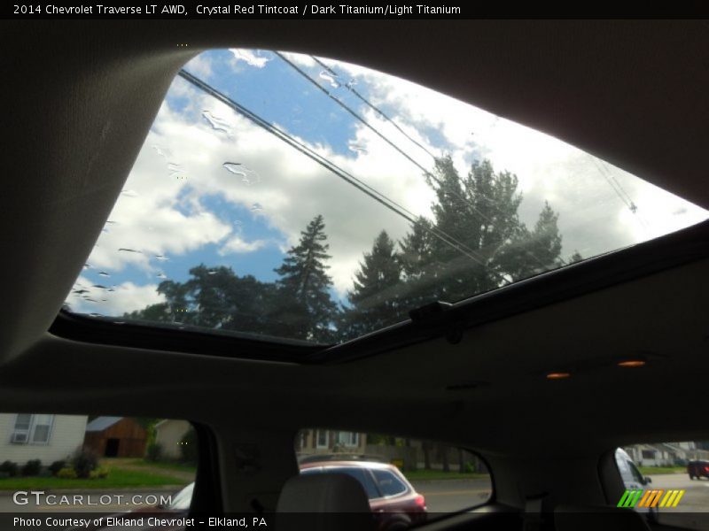 Crystal Red Tintcoat / Dark Titanium/Light Titanium 2014 Chevrolet Traverse LT AWD