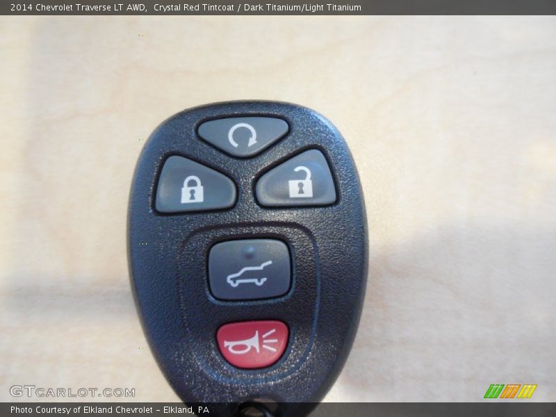 Crystal Red Tintcoat / Dark Titanium/Light Titanium 2014 Chevrolet Traverse LT AWD