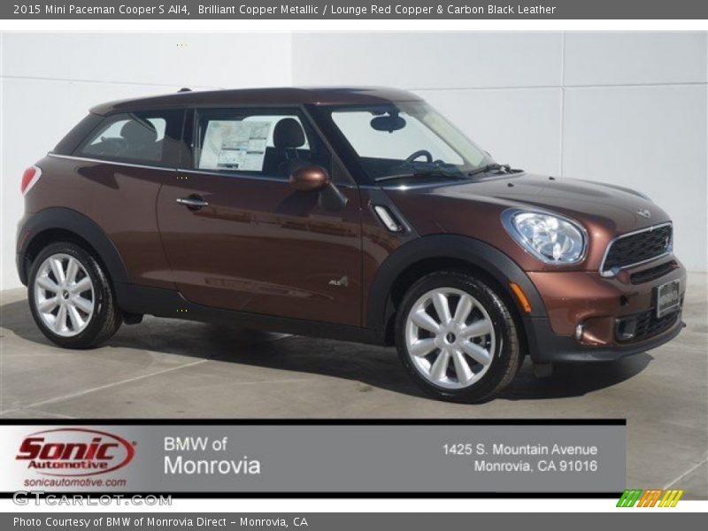 Brilliant Copper Metallic / Lounge Red Copper & Carbon Black Leather 2015 Mini Paceman Cooper S All4