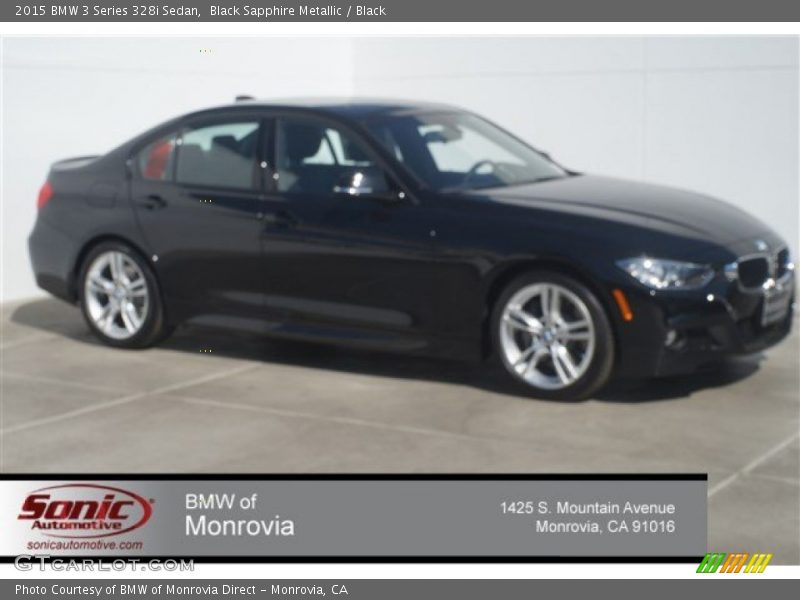 Black Sapphire Metallic / Black 2015 BMW 3 Series 328i Sedan