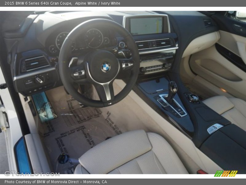 Alpine White / Ivory White 2015 BMW 6 Series 640i Gran Coupe