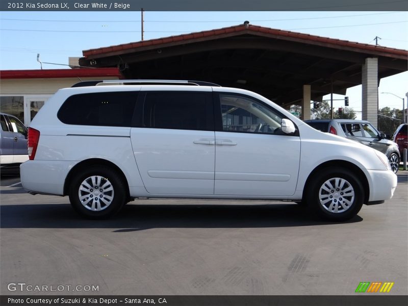 Clear White / Beige 2012 Kia Sedona LX