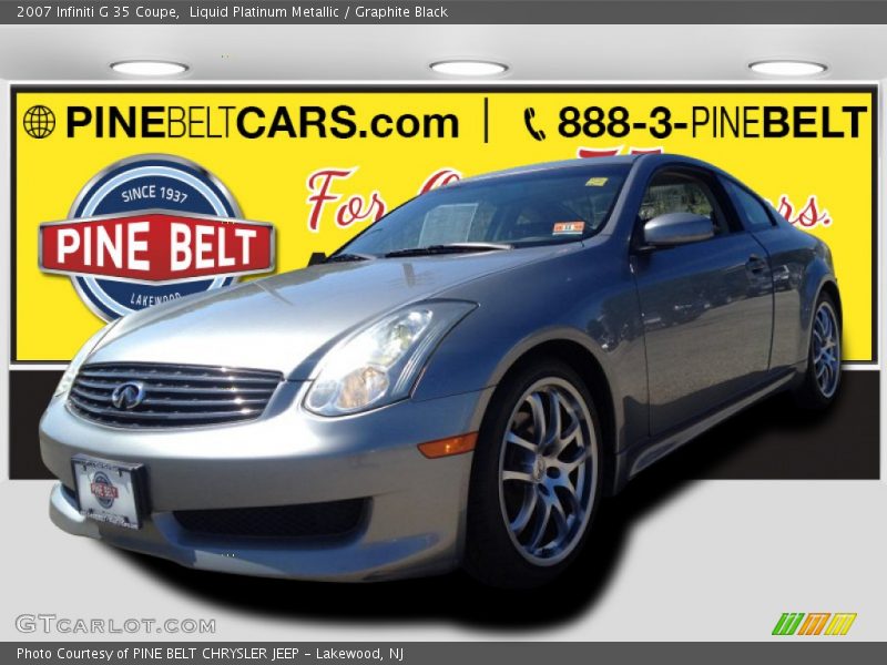 Liquid Platinum Metallic / Graphite Black 2007 Infiniti G 35 Coupe