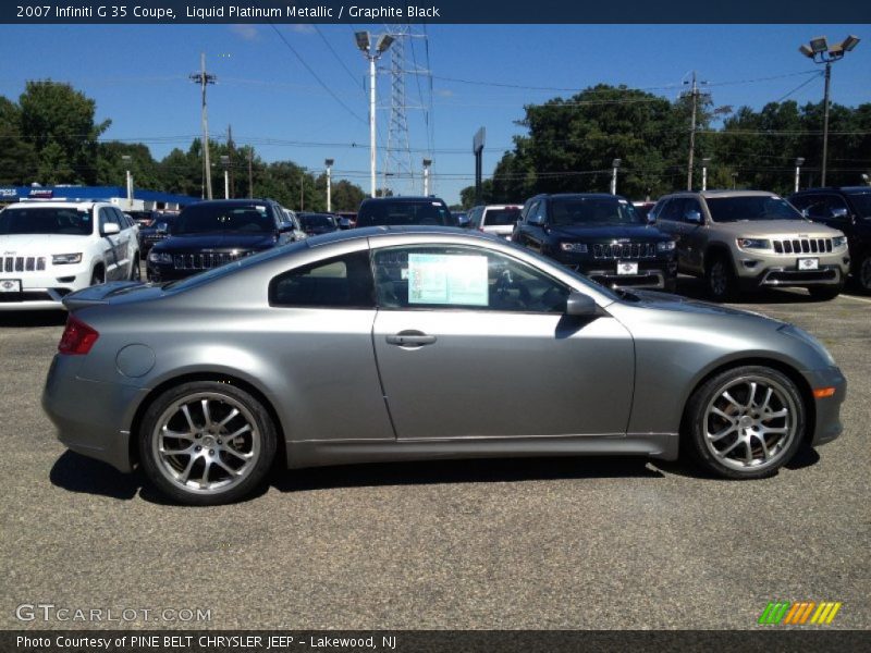 Liquid Platinum Metallic / Graphite Black 2007 Infiniti G 35 Coupe