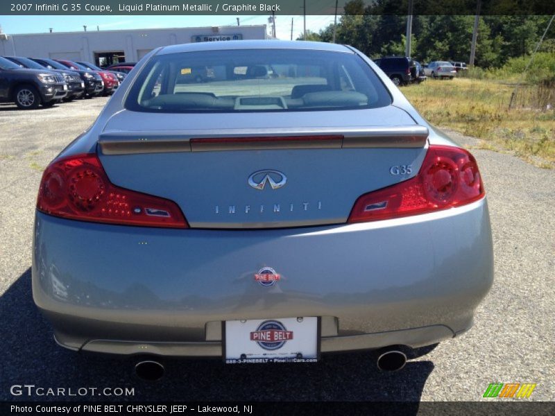 Liquid Platinum Metallic / Graphite Black 2007 Infiniti G 35 Coupe