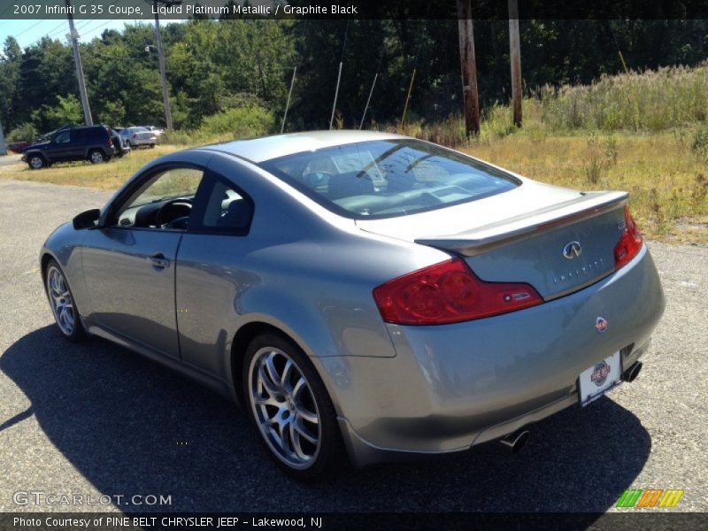 Liquid Platinum Metallic / Graphite Black 2007 Infiniti G 35 Coupe