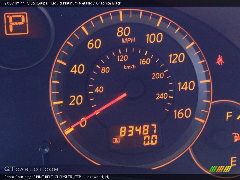 Liquid Platinum Metallic / Graphite Black 2007 Infiniti G 35 Coupe
