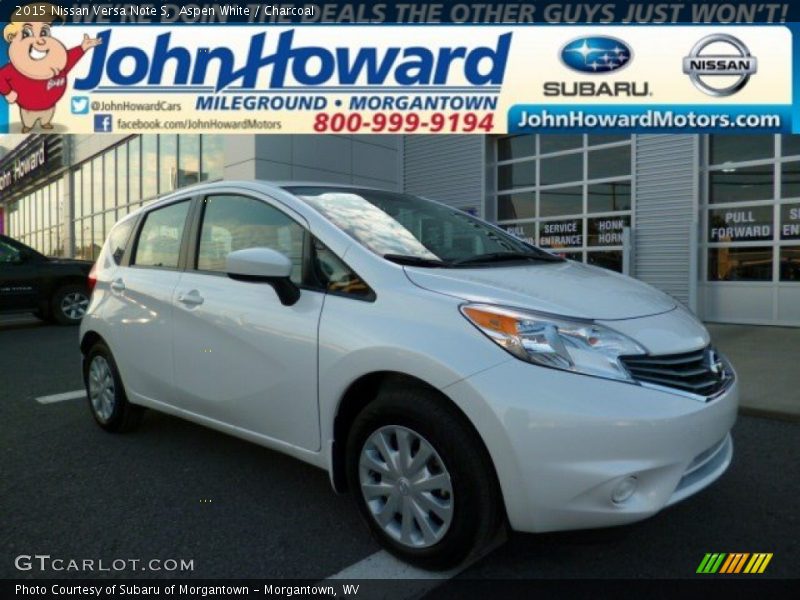 Aspen White / Charcoal 2015 Nissan Versa Note S