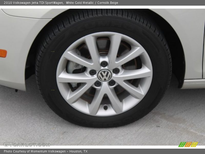 White Gold Metallic / Cornsilk Beige 2010 Volkswagen Jetta TDI SportWagen
