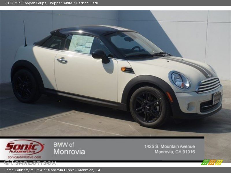 Pepper White / Carbon Black 2014 Mini Cooper Coupe