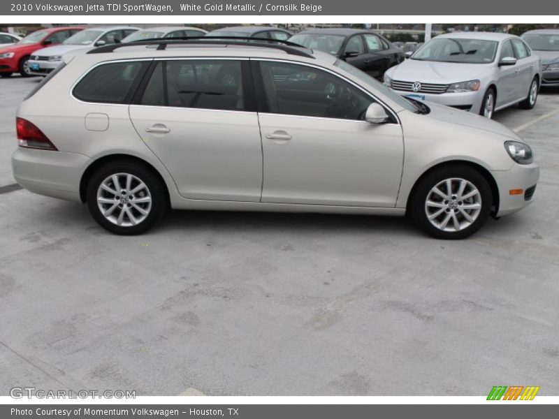 White Gold Metallic / Cornsilk Beige 2010 Volkswagen Jetta TDI SportWagen