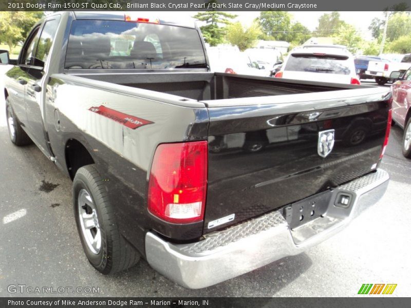 Brilliant Black Crystal Pearl / Dark Slate Gray/Medium Graystone 2011 Dodge Ram 1500 ST Quad Cab