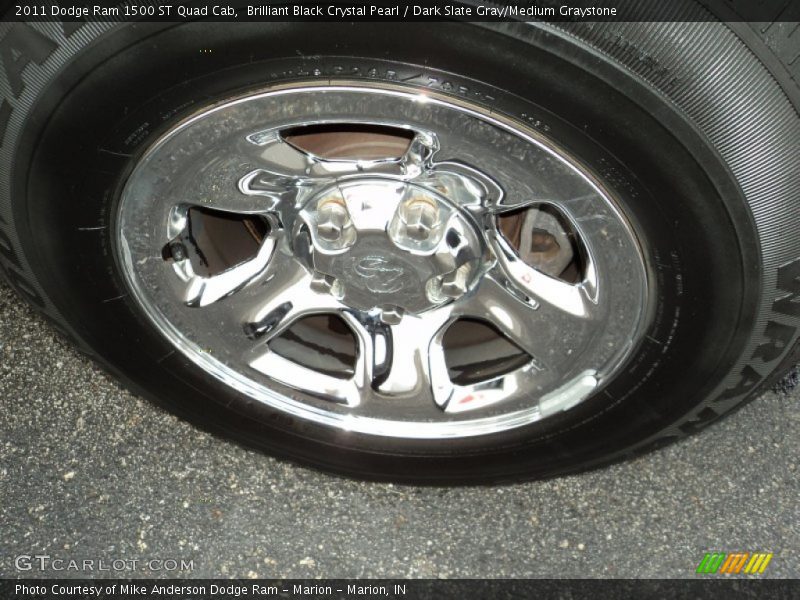 Brilliant Black Crystal Pearl / Dark Slate Gray/Medium Graystone 2011 Dodge Ram 1500 ST Quad Cab