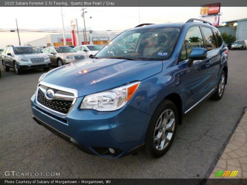 Quartz Blue Pearl / Gray 2015 Subaru Forester 2.5i Touring
