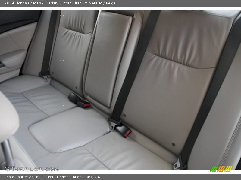 Urban Titanium Metallic / Beige 2014 Honda Civic EX-L Sedan