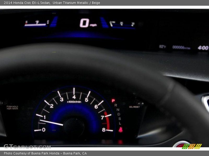 Urban Titanium Metallic / Beige 2014 Honda Civic EX-L Sedan
