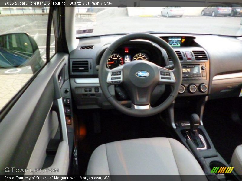 Quartz Blue Pearl / Gray 2015 Subaru Forester 2.5i Touring