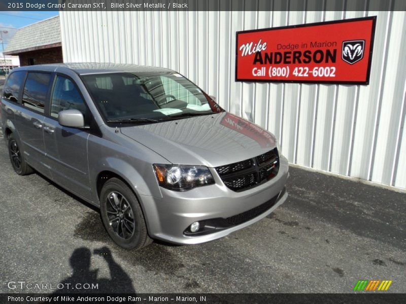 Billet Silver Metallic / Black 2015 Dodge Grand Caravan SXT