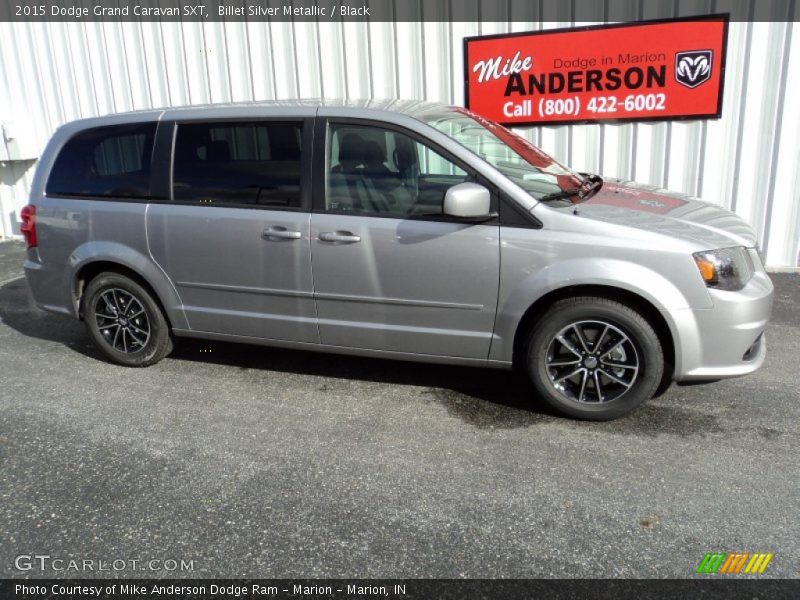 Billet Silver Metallic / Black 2015 Dodge Grand Caravan SXT