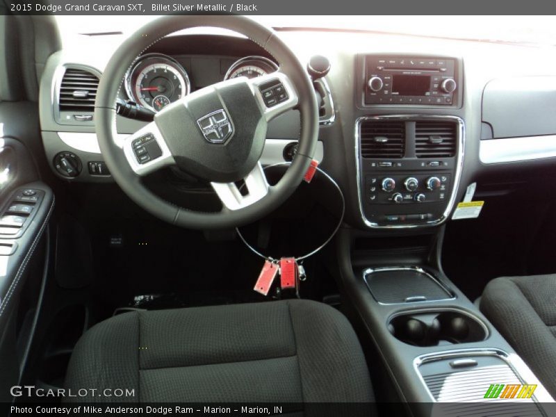 Billet Silver Metallic / Black 2015 Dodge Grand Caravan SXT