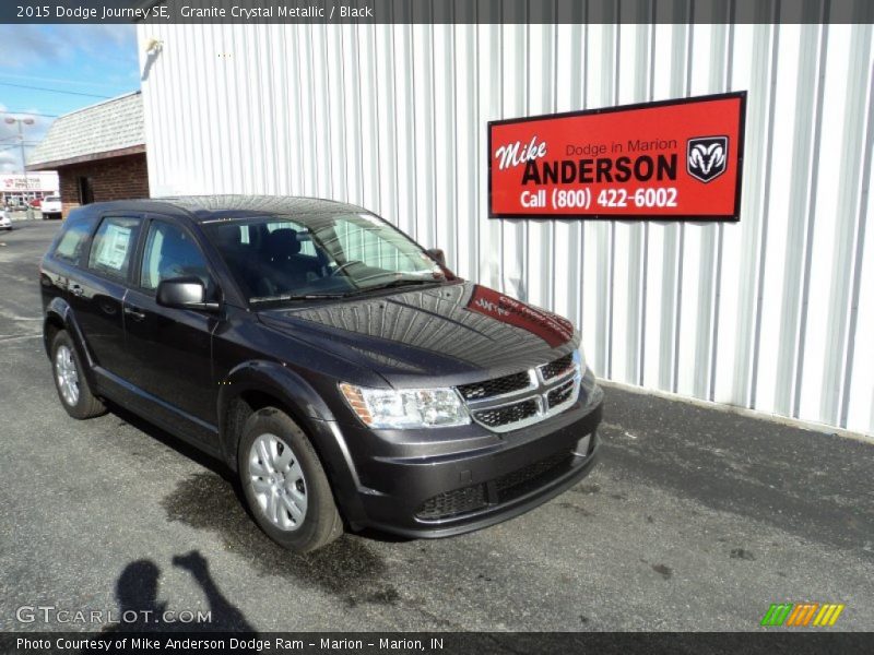 Granite Crystal Metallic / Black 2015 Dodge Journey SE