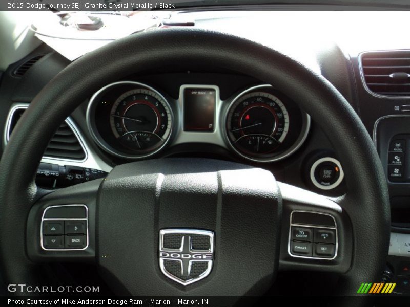 Granite Crystal Metallic / Black 2015 Dodge Journey SE