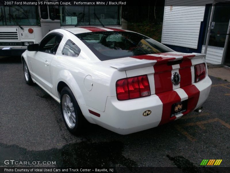 Performance White / Black/Red 2007 Ford Mustang V6 Premium Coupe