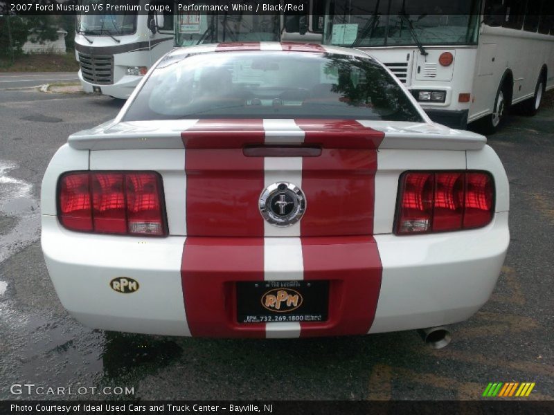 Performance White / Black/Red 2007 Ford Mustang V6 Premium Coupe